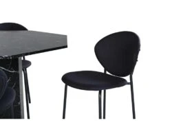 Marbs Ensemble Table, Table Noir Marbre Décor Et 4 Vault Chaises Noir. -Deco.fr Soldes Boutique ensemble table et chaise 22190387