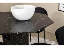 Marbs Ensemble Table, Table Noir Marbre Décor Et 4 Vault Chaises Noir. -Deco.fr Soldes Boutique ensemble table et chaise 22190391