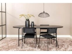 Skate Ensemble Table, Table Noir Et 4 Kenth Chaises Velours Noir. -Deco.fr Soldes Boutique ensemble table et chaise 22190801