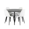 DippØ115BLBL Ensemble Table, Table Noir Et 4 Polar Fluff Chaises Teddy Blanc. -Deco.fr Soldes Boutique ensemble table et chaise 22191299