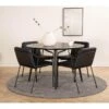 DippØ115BLBL Ensemble Table, Table Noir Et 4 Tvist Chaises Similicuir PU Noir. -Deco.fr Soldes Boutique ensemble table et chaise 22191501