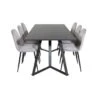 MarinaBLBL Ensemble Table, Table Noir Et 6 Polar Chaises Velours Gris. 11 MarinaBLBL Ensemble Table, Table Noir Et 6 Polar Chaises Velours Gris. -Deco.fr Soldes Boutique ensemble table et chaise 22195609
