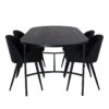 Skate Ensemble Table, Table Noir Et 4 Velvet Chaises Noir. 16 Skate Ensemble Table, Table Noir Et 4 Velvet Chaises Noir. -Deco.fr Soldes Boutique ensemble table et chaise 22196517