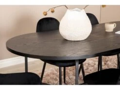 Skate Ensemble Table, Table Noir Et 6 Polar Chaises Velours Noir. -Deco.fr Soldes Boutique ensemble table et chaise 22196619
