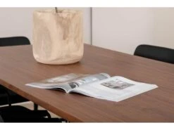 UnoWA Ensemble Table, Table Noyer Décor Et 6 Tvist Chaises Similicuir PU Noir. -Deco.fr Soldes Boutique ensemble table et chaise 22199413