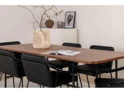 UnoWA Ensemble Table, Table Noyer Décor Et 6 Tvist Chaises Similicuir PU Noir. -Deco.fr Soldes Boutique ensemble table et chaise 22199417