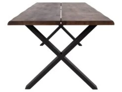 Tony Salle à Manger, 1 Table à Manger Et 6 Chaises, Marron Et Chêne. -Deco.fr Soldes Boutique ensemble table et chaise 22199915