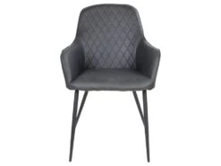 Tony Salle à Manger, 1 Table à Manger Et 6 Chaises, Gris Foncé Et Chêne. -Deco.fr Soldes Boutique ensemble table et chaise 22200885