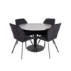 RazziaGR Ensemble Table, Table Terrazzo Gris Et 4 Gemma Chaises Noir. -Deco.fr Soldes Boutique ensemble table et chaise 22201633