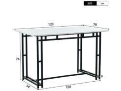 Ensemble Table Et 4 Chaises - Table Noire 120x70cm - Structure En Métal - Chaise En Velours Vert -Deco.fr Soldes Boutique ensemble table et chaise 22720927