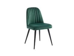 Ensemble Table CLARA + 4 Chaises ELEANA - Anthracite Et Vert -Deco.fr Soldes Boutique ensemble table et chaise 505081