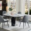Ensemble Table KALEA + 4 Chaises ELEANA - Gris -Deco.fr Soldes Boutique ensemble table et chaise 505347