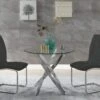 Ensemble Table COSIMA + 2 Chaises NADYA - Noir -Deco.fr Soldes Boutique ensemble table et chaise 514199
