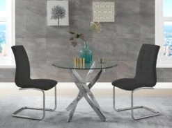 Ensemble Table COSIMA + 2 Chaises NADYA - Noir