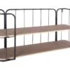 Étagère Murale En Bois Et Acier Noir 75 X 36 Cm