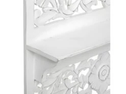 Étagère Murale En Bois Blanc Sculpté Aspect Vieilli 58 X 61 Cm -Deco.fr Soldes Boutique etagere 13472231