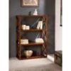 EDEN - Étagère Marron Croisillons 3 Niveaux Bois Mindi -Deco.fr Soldes Boutique etagere 14652727