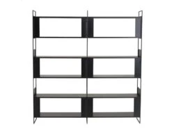 DALY - Étagère 10 Niches 5 Niveaux Noire Piètement Métal -Deco.fr Soldes Boutique etagere 14652839