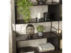 DALY - Étagère 10 Niches 5 Niveaux Noire Piètement Métal -Deco.fr Soldes Boutique etagere 14652841