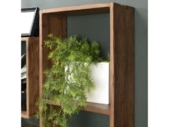 ALIDA - Étagère Murale Rectangulaire Marron 2 Niches Bois Teck Recyclé -Deco.fr Soldes Boutique etagere 14652999