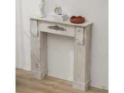 Manteau Cheminée Décorative Bois Gris Retro 98,5x96,5x22,5 -Deco.fr Soldes Boutique etagere 18400743