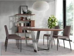 Etagère De Noyer Et Acier Chromé 3220 ANGEL CERDA -Deco.fr Soldes Boutique etagere 18427775