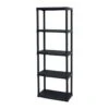 Etagere En Résine 5 Tablettes - Hauteur 176 Cm Largeur 60 Cm - Noir