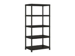 KETER | ETAGERE PLUS X/5, Etageres, Noir, 90 X 60 X 187 Cm