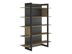 Bibliothèque Ouverte 5 étagères Bois/Noir - THEAU -Deco.fr Soldes Boutique etagere 22076459