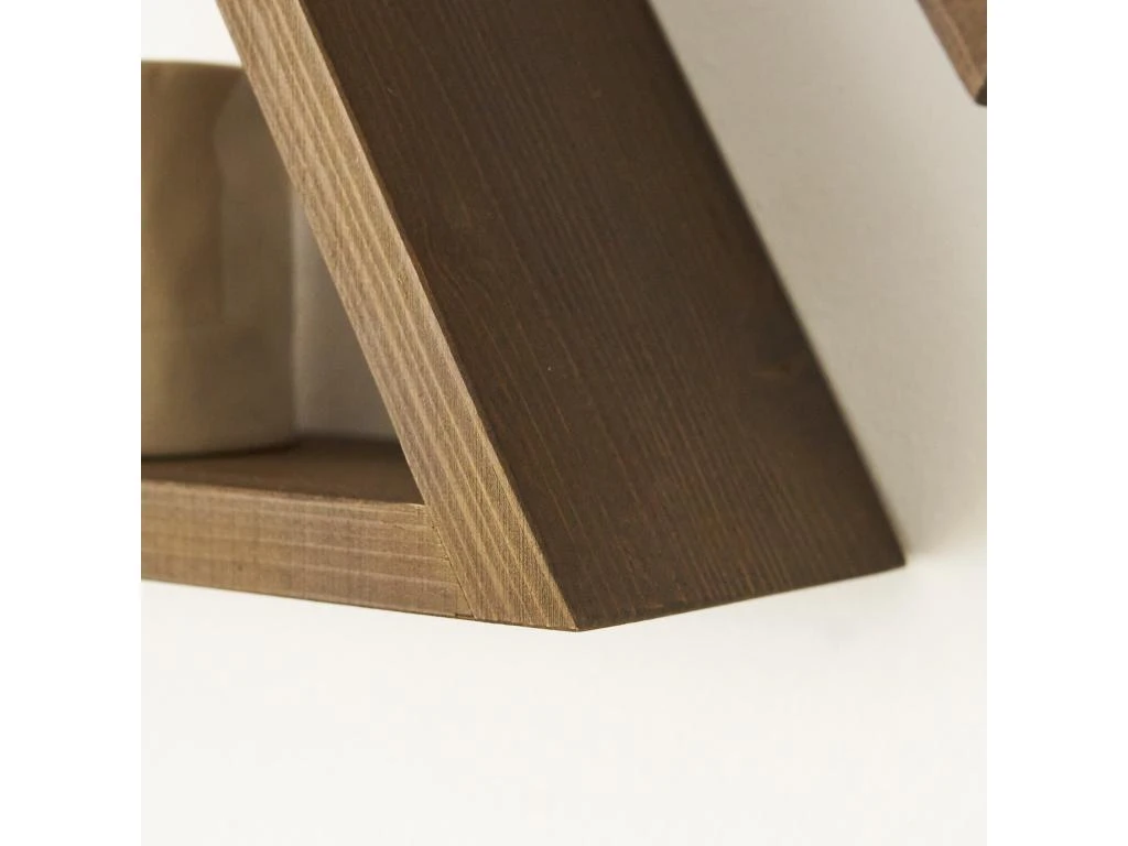 Etagère Triangulaire En Bois D'épicéa De Couleur Marron 40 Cm 6 Etagère Triangulaire En Bois D'épicéa De Couleur Marron 40 Cm – Image 6