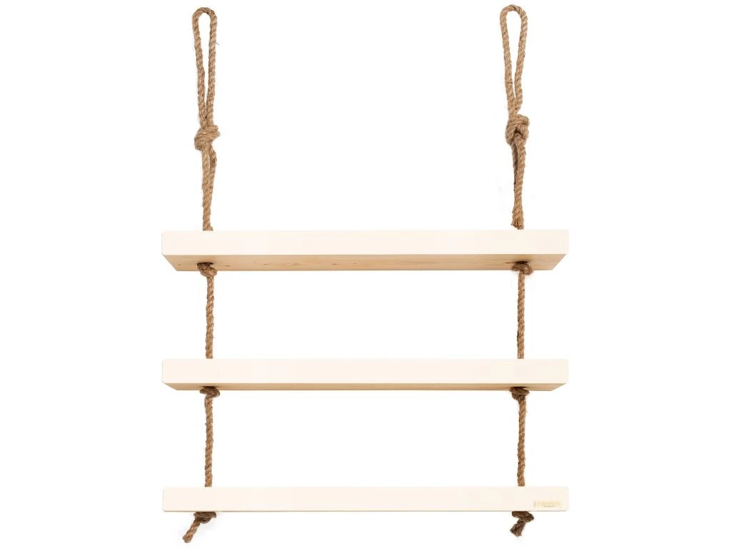 Etagère Suspendue Avec Corde De Chanvre Couleur Blanc Nordique 100 Cm 1 Etagère Suspendue Avec Corde De Chanvre Couleur Blanc Nordique 100 Cm