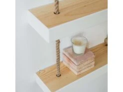 Etagère Suspendue Avec Corde De Chanvre Couleur Blanc Nordique 100 Cm 11 Etagère Suspendue Avec Corde De Chanvre Couleur Blanc Nordique 100 Cm -Deco.fr Soldes Boutique etagere 22183027