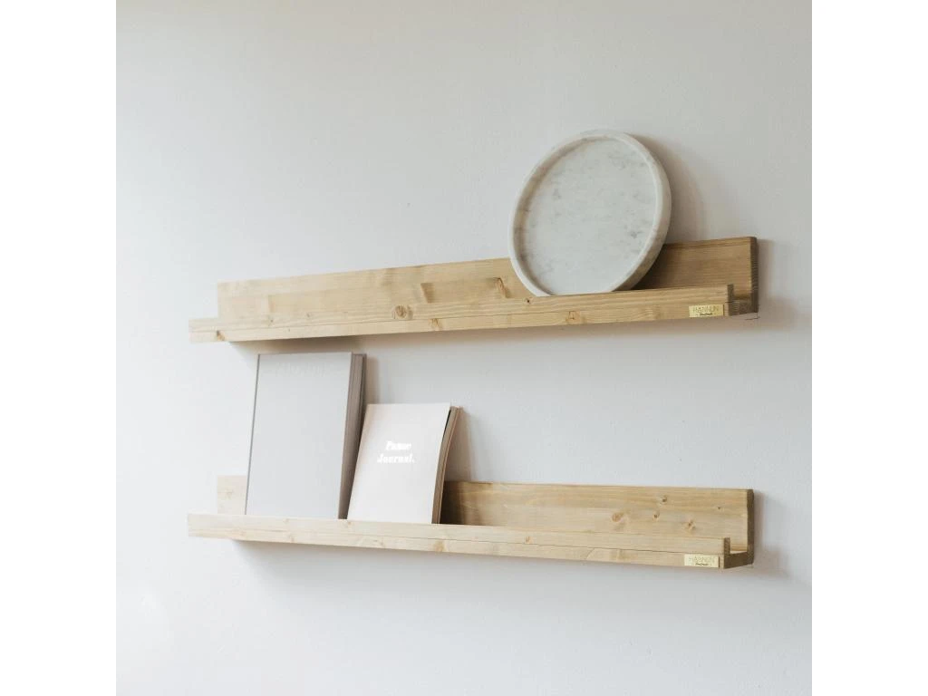 Etagère En Bois De Couleur Naturel 40 Cm 3 Etagère En Bois De Couleur Naturel 40 Cm – Image 3