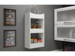 Etagère Murale De Cuisine Blanche 3 Niches 7 Etagère Murale De Cuisine Blanche 3 Niches -Deco.fr Soldes Boutique etagere 22970009