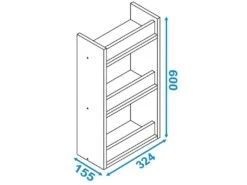 Etagère Murale De Cuisine Blanche 3 Niches 9 Etagère Murale De Cuisine Blanche 3 Niches -Deco.fr Soldes Boutique etagere 22970013