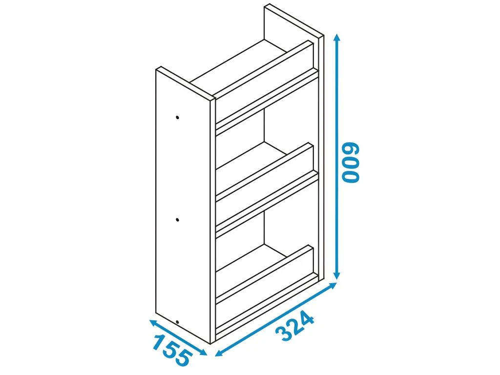 Etagère Murale De Cuisine Blanche 3 Niches 5 Etagère Murale De Cuisine Blanche 3 Niches – Image 5