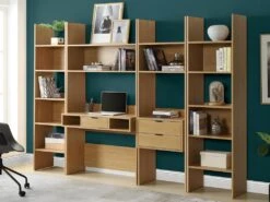 Etagère VASSILI - 5 étagères - Coloris : Chêne 13 Etagère VASSILI - 5 étagères - Coloris : Chêne -Deco.fr Soldes Boutique etagere 449693