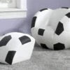 Fauteuil Et Pouf Pour Enfant En Simili FOOTY - Noir Et Blanc -Deco.fr Soldes Boutique fauteuil enfant 194444