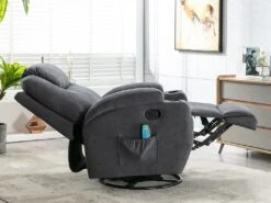 Fauteuil Massant SILVANO En Tissu - Gris 12 Fauteuil Massant SILVANO En Tissu - Gris -Deco.fr Soldes Boutique fauteuil massant 438783