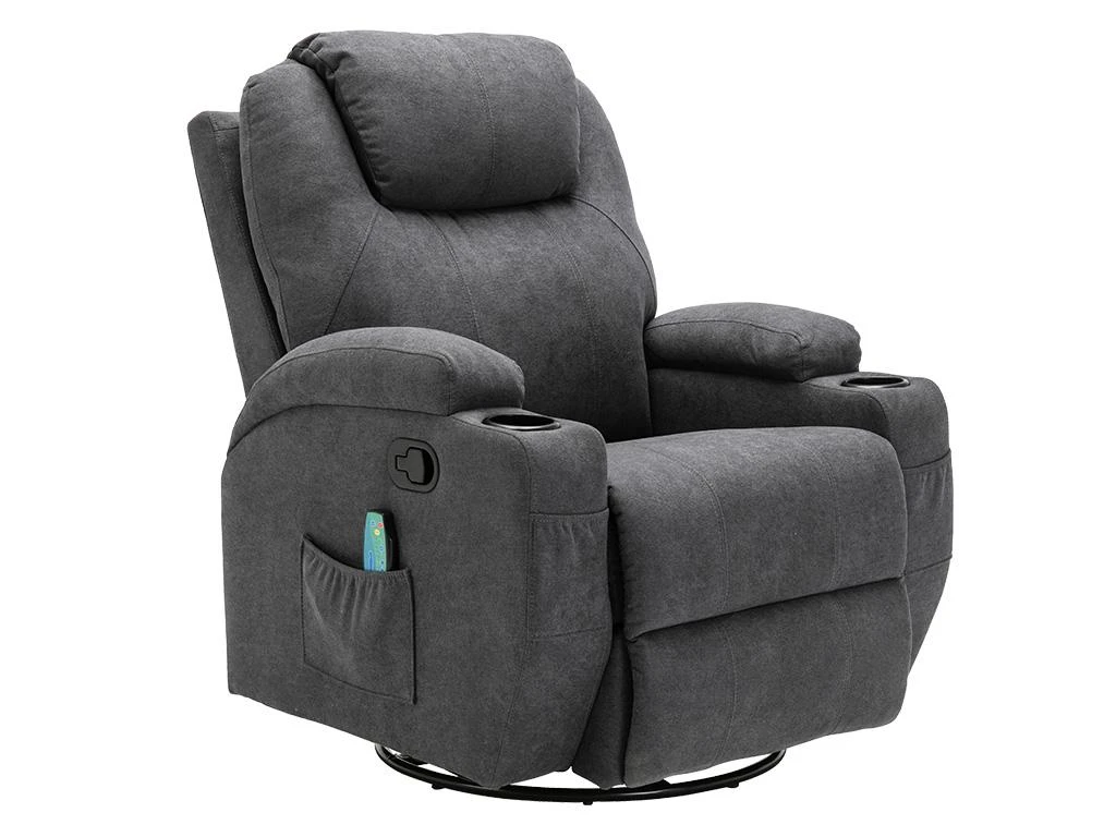 Fauteuil Massant SILVANO En Tissu - Gris 5 Fauteuil Massant SILVANO En Tissu - Gris – Image 5
