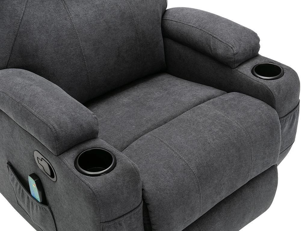 Fauteuil Massant SILVANO En Tissu - Gris 8 Fauteuil Massant SILVANO En Tissu - Gris – Image 8