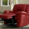 Fauteuil Relax En Cuir AROMA - Rouge -Deco.fr Soldes Boutique fauteuil relax 191392