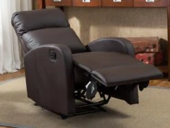 Fauteuil Relax En Simili ISAO - Marron -Deco.fr Soldes Boutique fauteuil relax 299259