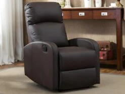 Fauteuil Relax En Simili ISAO - Marron -Deco.fr Soldes Boutique fauteuil relax 299261 1