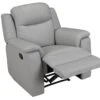 Fauteuil Relax EVASION En Cuir - Gris Clair -Deco.fr Soldes Boutique fauteuil relax 318031