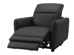 Fauteuil Relax électrique CLEOPHEE En Cuir Supérieur - Noir