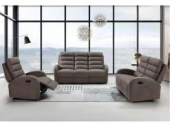 Fauteuil Relax En Tissu GIORGIA - Marron