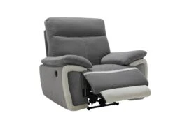 Fauteuil Relax électrique En Velours METTI - Gris Et Bandes écru 11 Fauteuil Relax électrique En Velours METTI - Gris Et Bandes écru -Deco.fr Soldes Boutique fauteuil relax 397505
