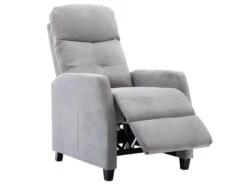 Fauteuil Relax En Tissu FEREOLE - Gris Clair -Deco.fr Soldes Boutique fauteuil relax 417953