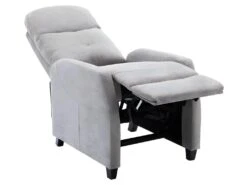 Fauteuil Relax En Tissu FEREOLE - Gris Clair -Deco.fr Soldes Boutique fauteuil relax 417955